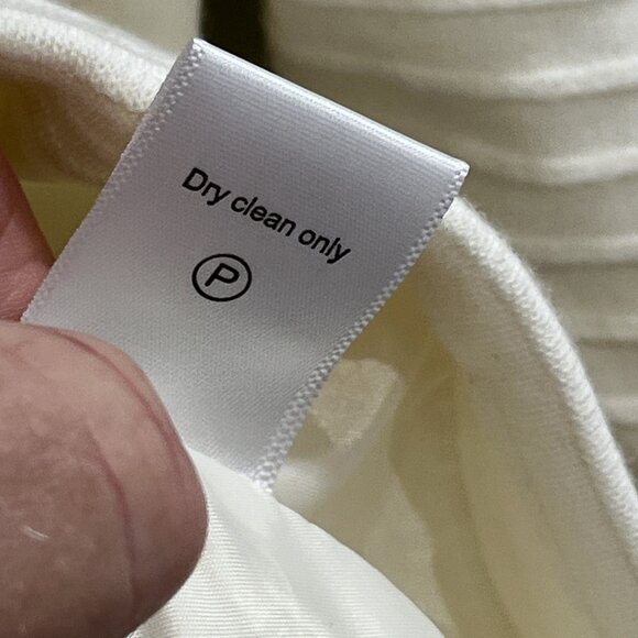 Coldwater Creek Ottoman Knit Jacket Womens 2X Ivory Ribbed Knit Button Front - Picture 8 of 10